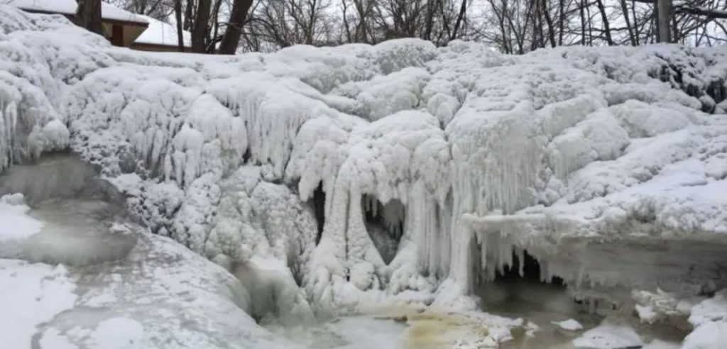 Minneopa State Park - Frozen Waterfall